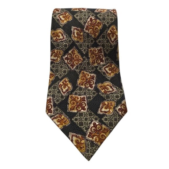 Valentino Cravette Geometric Handmade Italian Silk Tie - Picture 1 of 6